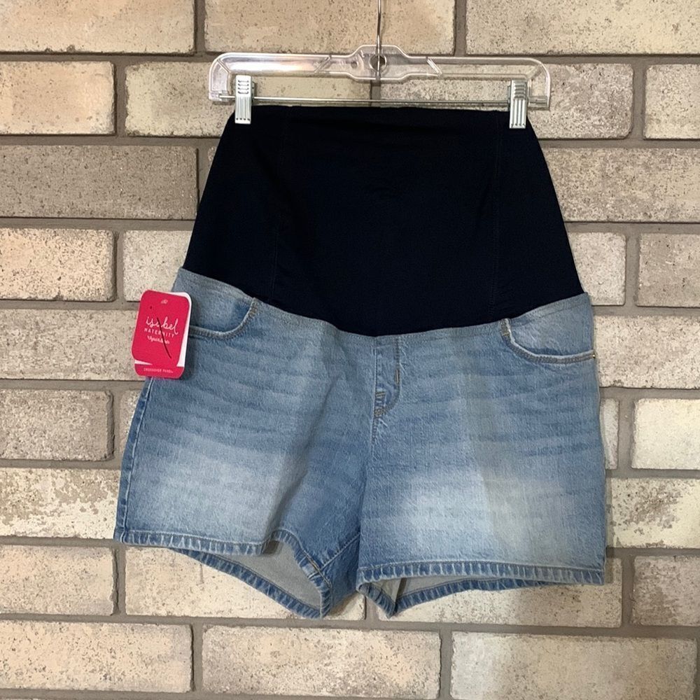 3for$20 NWT Crossover Panel maternity jean shorts multiple sizes select yours